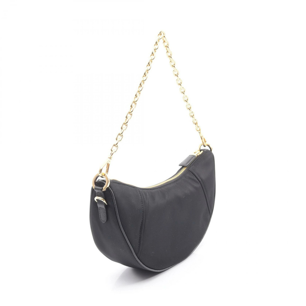 Prada TESSUTOSAFFIAN Shoulder Bag Saffiano Leather Black